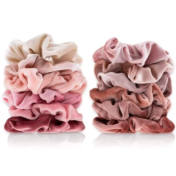 

Blush Theme Hair Scrunchies Velvet Elastics Pink Lovers Scrunchy Bobbles Soft Hair Bands Hair Ties Hair Accessories for Women