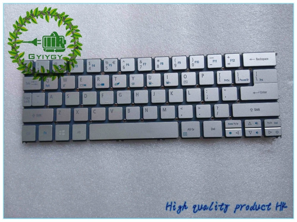 

GYIYGY keyboard for ACER ASPIRE s7 s7-391 S7-392 S7-392-6832 Silver Laptop Keyboard with No backlight