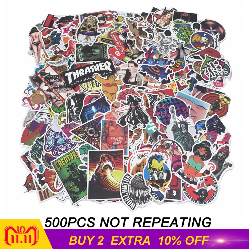 500 pcs/pack Classic Fashion Style Graffiti Stickers For Moto car & suitcase cool laptop stickers Skateboard sticker 500 pcs/pack Classic Fashion Style Graffiti Stickers For Moto car & suitcase cool laptop stickers Skateboard sticker