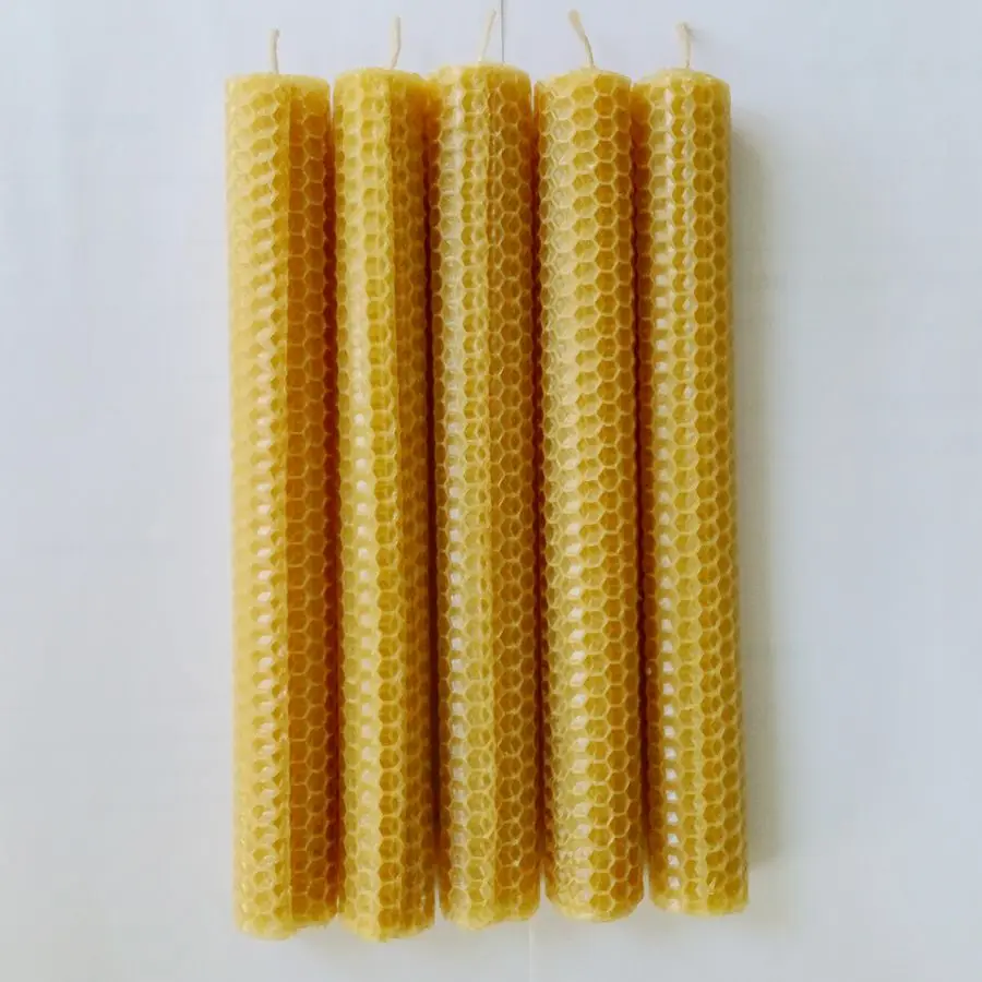 50 Pcs Bulk Beeswax Candles / Pure Beeswax Candles / Wholesale Beeswax  Candles / Bulk Beeswax Pillar Candles / Bulk Massage Beewax Candles 