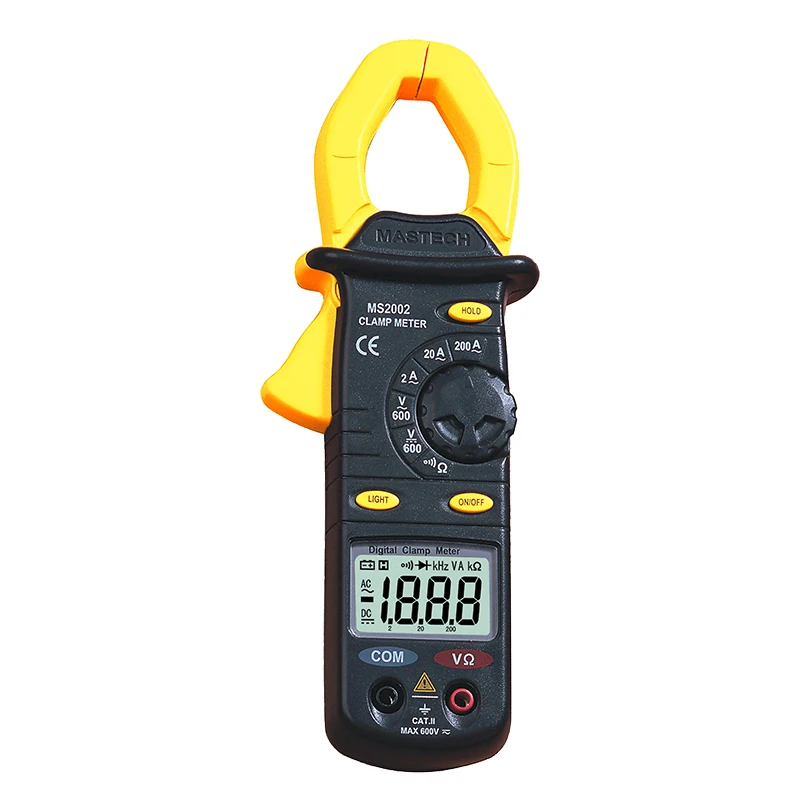 

MASTECH AC/DC Digital Clamp Multimeter Measure Current Voltage Resistance Electronic Tester Meter MS2002