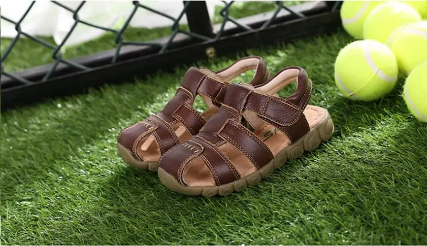 Children cow leather sandals-24