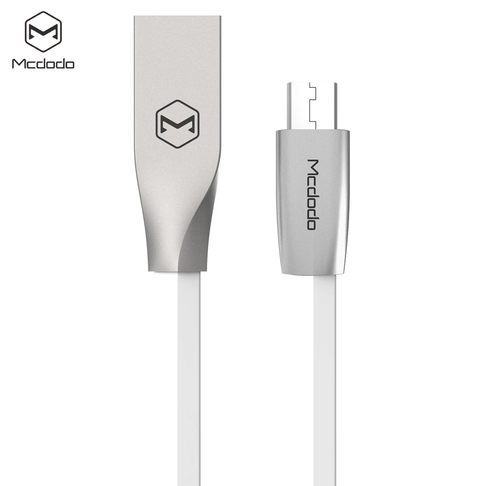 Mcdodo Micro USB кабель 2.1A кабель для быстрой зарядки 2 м 1,5 м 1 м кабель для передачи данных Microusb для samsung Xiaomi HUAWEI LG кабель для мобильного телефона - Цвет: Silver Metal  White