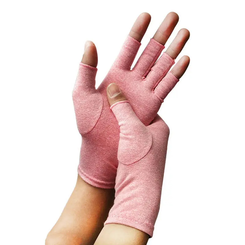1 пара женские мужские хлопок терапия компрессионные перчатки рука артрита боли в суставах рельеф светильник серый размер s/m/l Прямая поставка