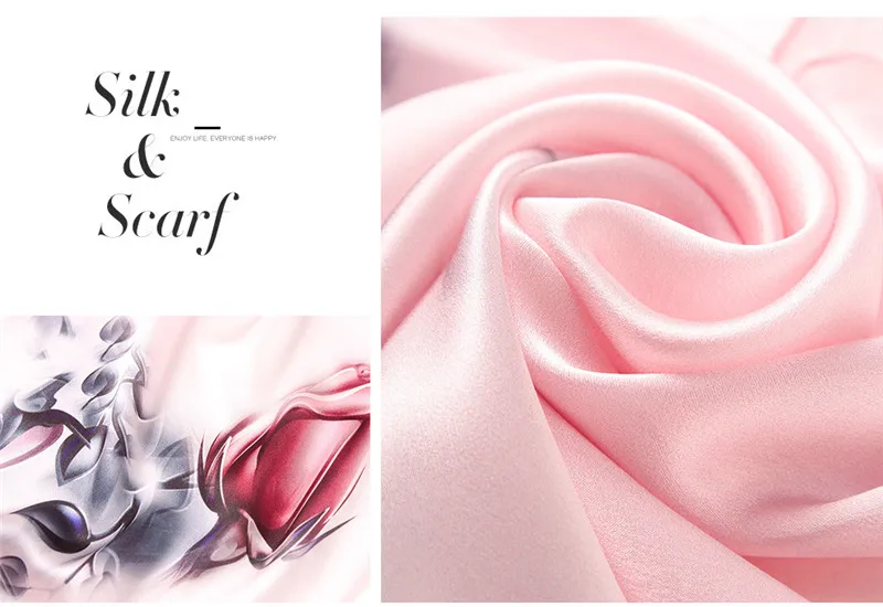 100% шелк шарф на весенне-летний сезон чистый Шелковый шарф бандана для женщин Элитный бренд модные шарфы для группа Professional шейный платок