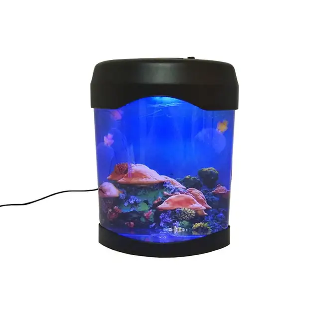 Desktop Decoration Electronic Jellyfish Aquarium Home Decor Light