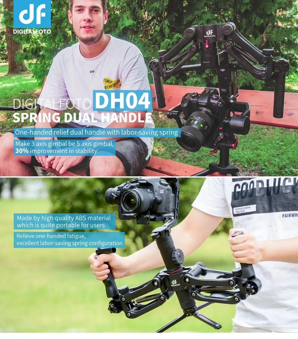 DH04 стабилизатор 3 оси Gimbal весна двойная ручка для RONIN S Zhiyun гладкой 4 крана 2 крана плюс