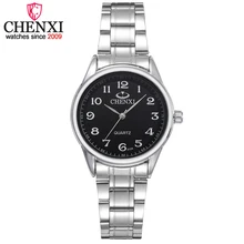 CHENXI Marque Classique De Luxe Quartz Dames Montres De Mode Noble Cadeau Horloge Femmes Montre-Bracelet En Acier Inoxydable Argent Montre Femme