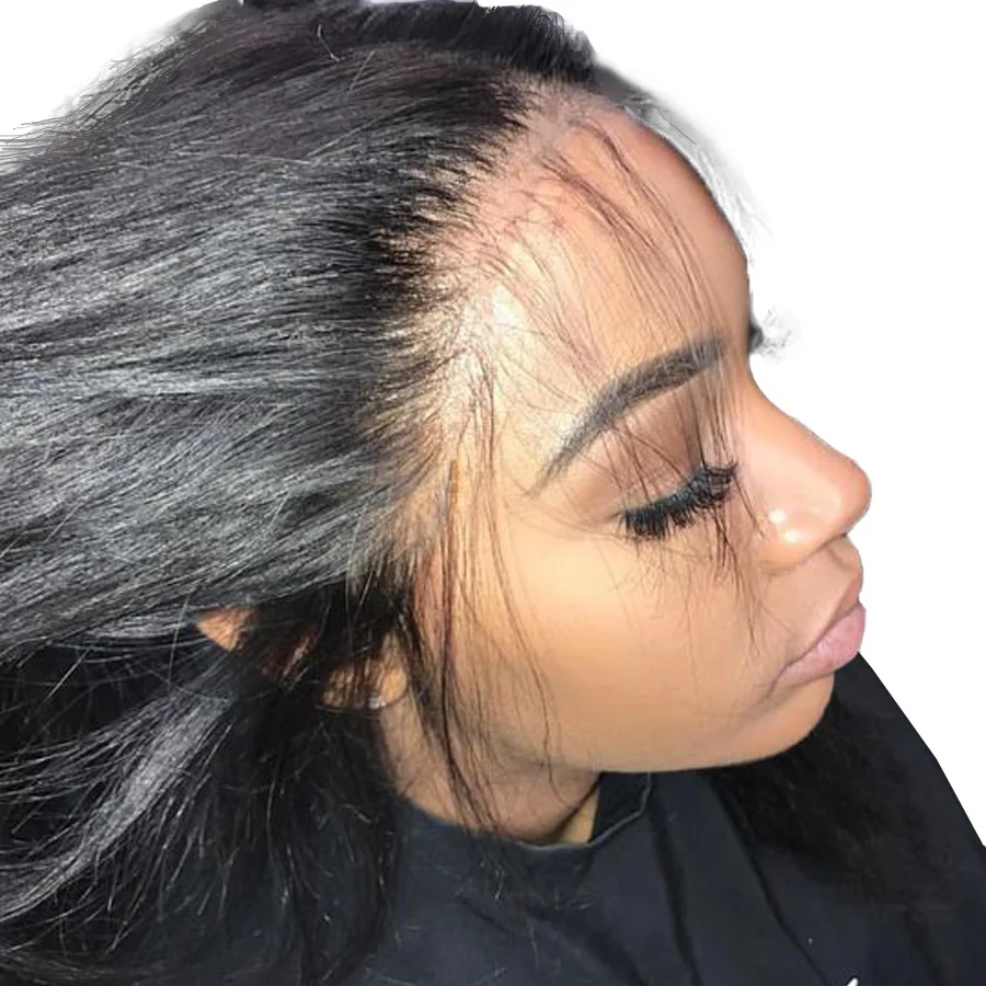 Goedkoop RXY Lijmloze Lace Front Menselijk Haar Pruiken Voor Zwarte Vrouwen Braziliaanse Lange Rechte Pre Geplukt Full Lace Menselijk Haar Pruiken remy Haar