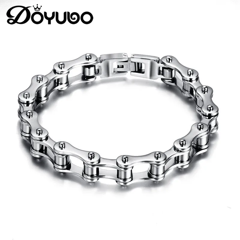 

LIAMTING Punk Style Men's Stainless Steel Bracelet & Bangles Fashion Cool Male 23.5CM Bicycle Chain Bracelets Accessories DD002