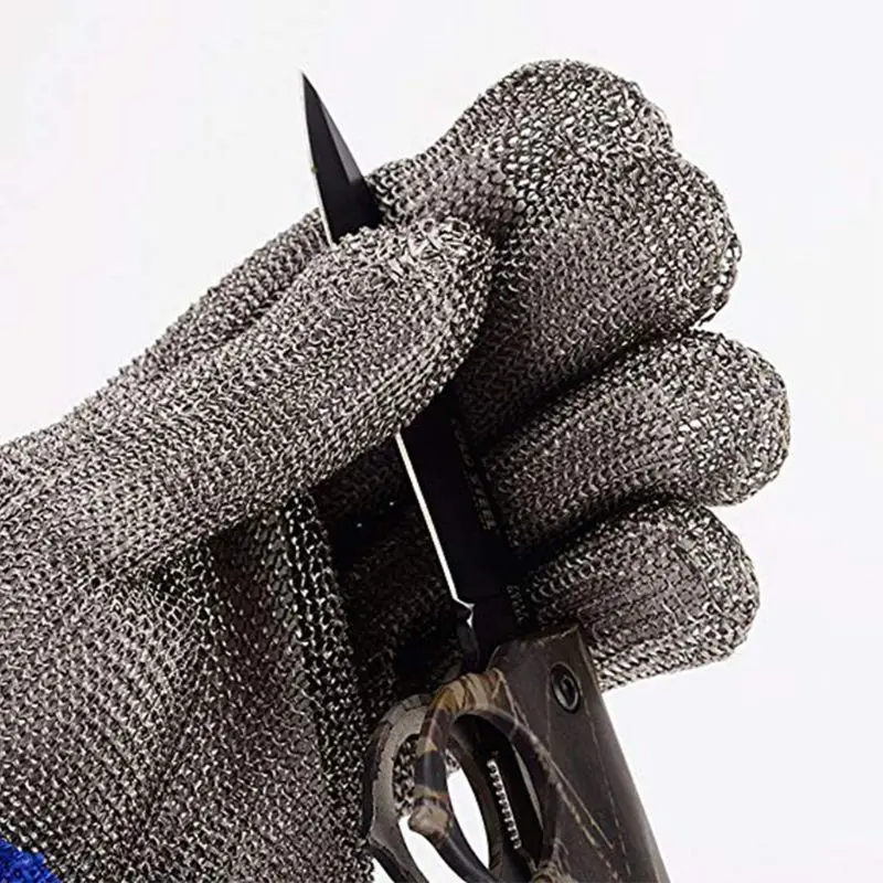 1PC Anti-cut Gloves Safety Cut Proof Stab Resistant Stainless Steel Wire Metal Mesh Butcher Cut-Resistant Safety Gloves