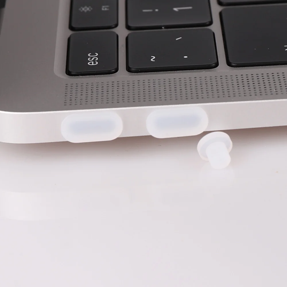 Силиконовый анти-Пылезащитный Набор для нового MacBook Air 13 A1932 ноутбука пылезащитный Разъем порты чехол - Цвет: Прозрачный