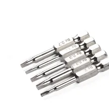 5Pcs/Set High-Strength S2 Alloy Steel Magnetic Triangle Head Screwdriver Bits 1/4 Hex Shank 50mm Set DIY Hand Tools