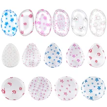 Квадратный круглый водослива силигубка лист желе макияж спонж для пудры и основы прозрачный с рисунком силиконовый гель косметический слоеный