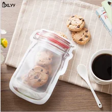 BXLYY 4 шт. герметичная самозапечатывающаяся сумка для хранения холодильник дорожная Крышка для еды прозрачная запеченая еда классификация упаковки. 7z