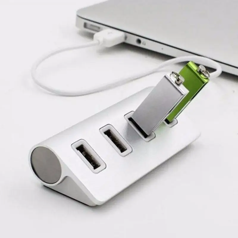 

4-Port USB 2.0 Multi HUB Splitter Aluminum Adapter High Speed For PC Mac LOT TF