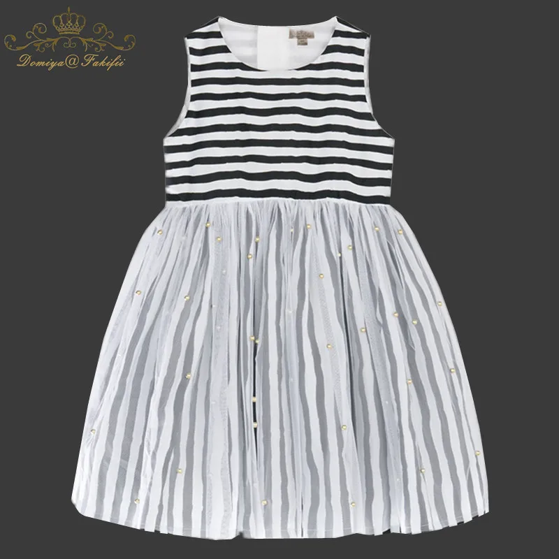 

Baby Girls Summer Dress Kids Clothes 2018 Vestidos Princess Dress Gold Pearls Children Unicorn Party Beading Dress Dropshipping