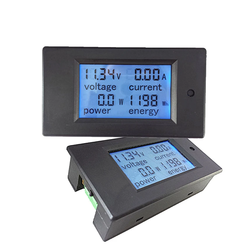 

DC 6.5-100V 20A 4 IN1 Digital LCD Screen Voltage Current Power Energy Voltmeter Battery Monitor Panel Meter