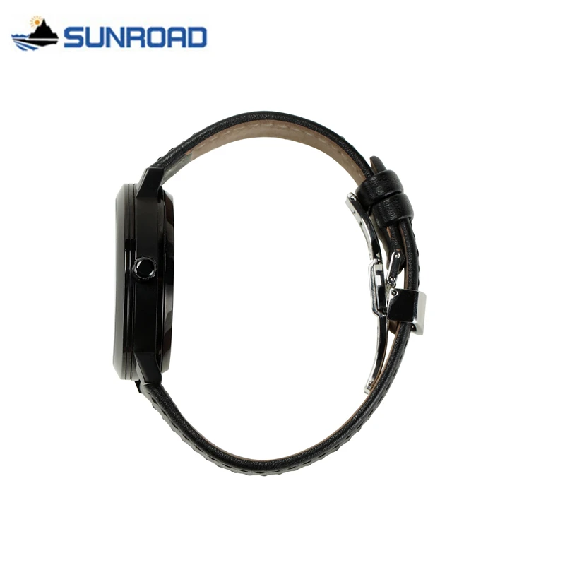 SUNROAD Смарт-часы с монитором сердечного ритма для мужчин s Водонепроницаемый Bluetooth USB перезаряжаемые кварцевые наручные часы спортивные часы с будильником для мужчин saat