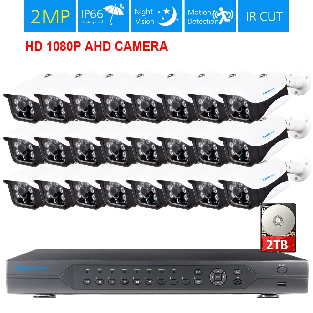 Полный 32CH AHD HDMI P 1080 DVR системы с 24 шт. 2MP CVI безопасности наружного видеонаблюдения