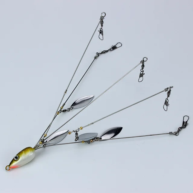 5 Arms Alabama Umbrella Rig Fishing Ultralight Tripod Bass Lures Bait