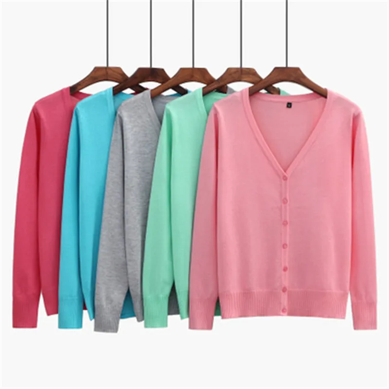 

2019 Oversize Solid Knitted Cardigans Women Female Jacket Coat Long Sleeve Casual V-Neck Tops Sweaters Red Black XXL 3XL 4XL 5XL