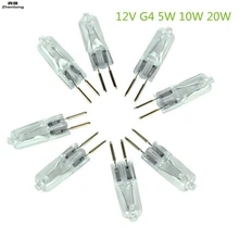 Super Bright G4 Halogen Light Bulb 5W 10W 20W Halogen G4 12V Warm White Indoor Clear Halogen G4 JC Type Lamp halogen light bulb 12v 5w 10w white