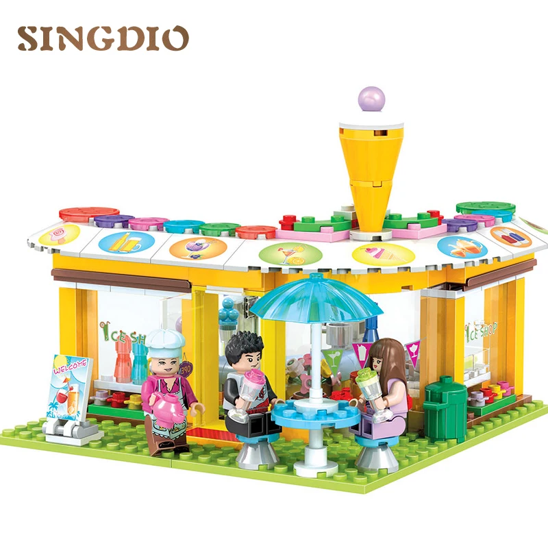 

251pcs Amusement Park Building Blocks For Early Learning Educational Toys DIY Self-locking Bricks Blocks Child Christmas Toys