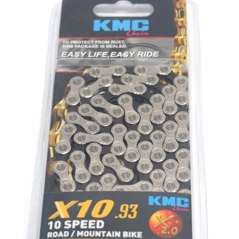 Sale KMC X10.93 116L 10 Speed Silver Bicycle Chain With Original Box MTB Bike Spare Parts For Bicycles Intimate Goods 4
