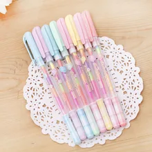 8 шт./лот милый цветной гель ручки 0,8 мм 6 цветов ролик ручка для детей Kawaii канцелярские принадлежности Escolar офисные материалы школьные принадлежности
