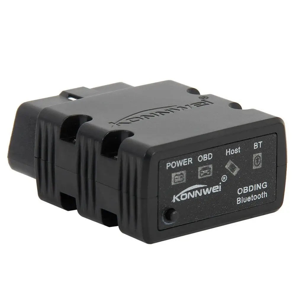 ELM327 Bluetooth OBD2 OBDII автомобильный считыватель кодов диагностический сканер для Android PC Инструменты для ремонта автомобилей - Цвет: black