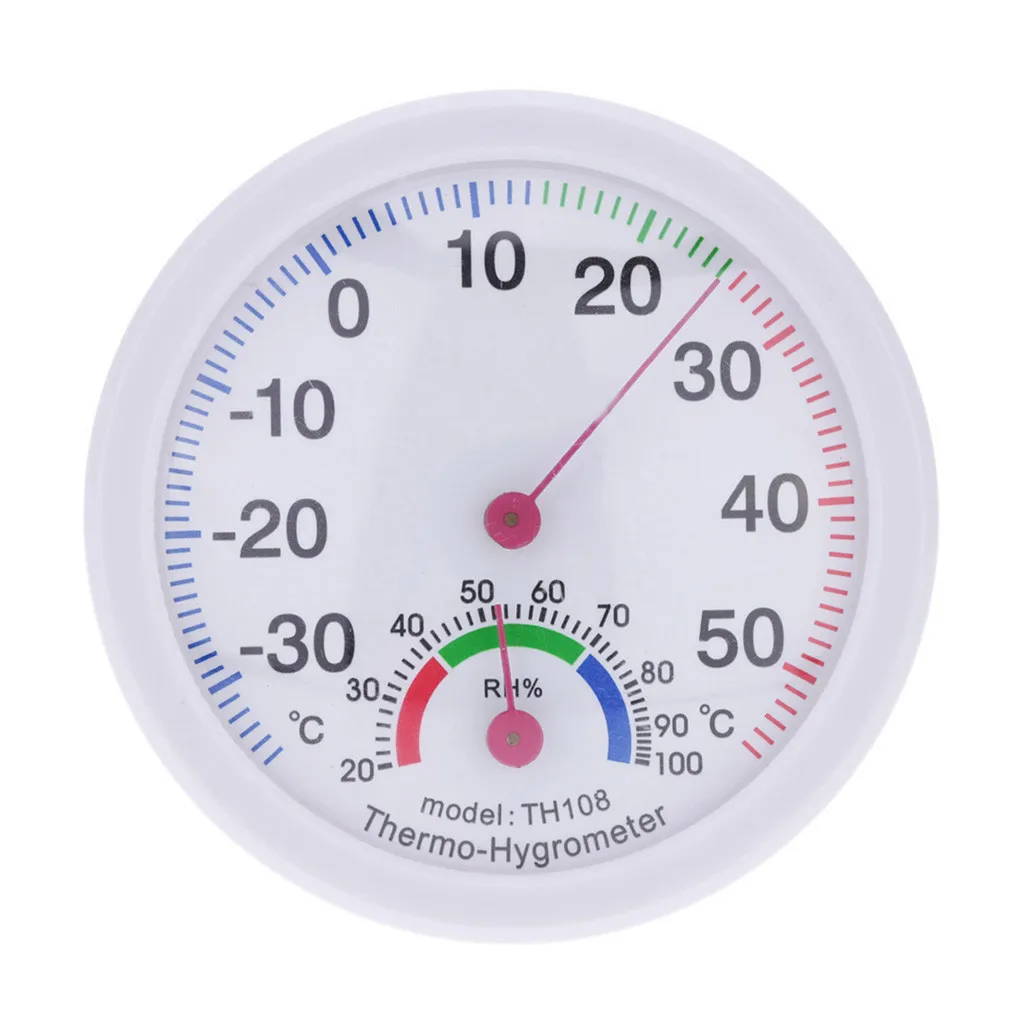 

Kitchen Tools Mini Humidity Thermometer Meters Round Clock-shaped Indoor Outdoor Hygrometer Humidity Temperature Meter Gauge #K5
