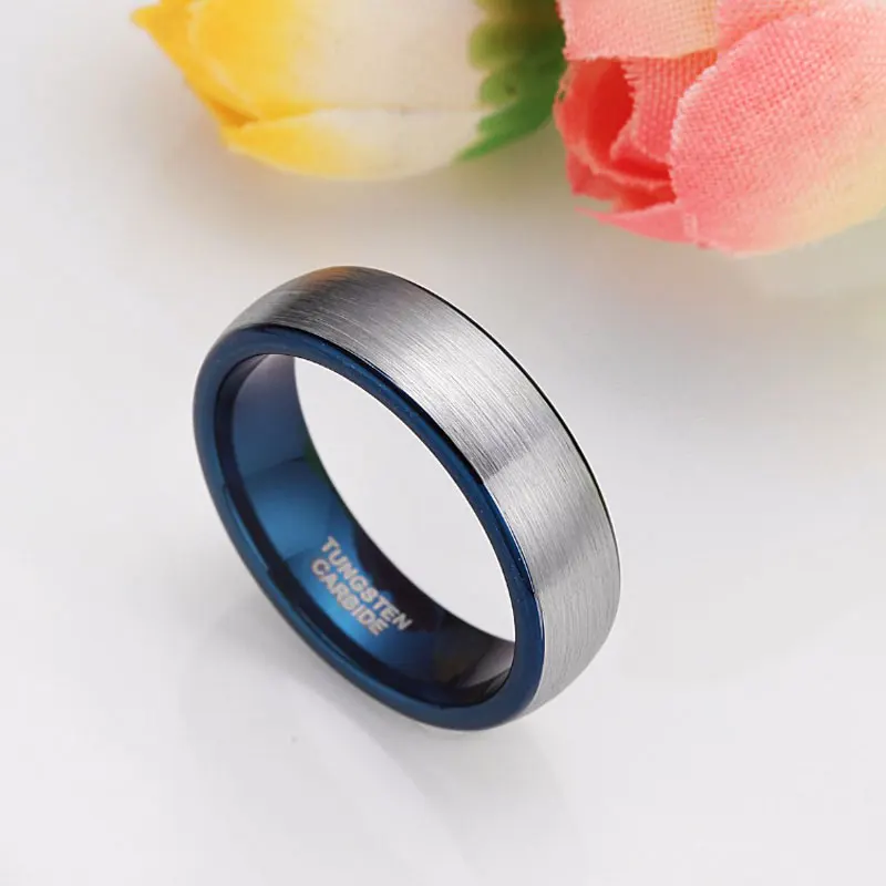 Кольцо из карбида вольфрама с матовой поверхностью 6 мм|tungsten carbide ring|carbide ringwomen rings |