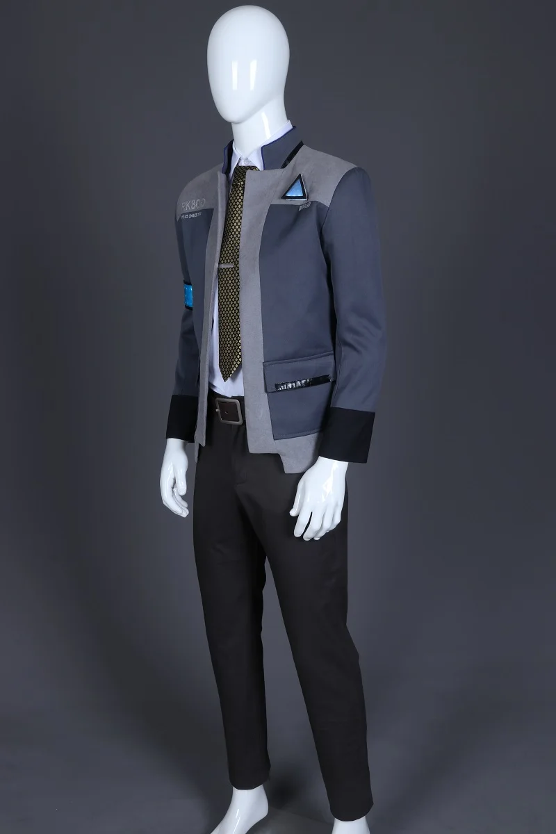 Новая игра Детройт стать человеком Коннор RK800 костюм спецагента Униформа плотный унииз косплей костюм на Хэллоуин
