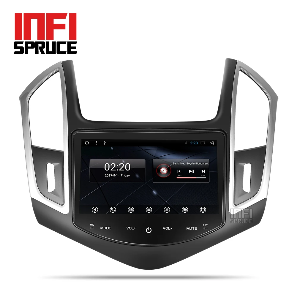 Best android 9.0 car dvd gps player for Chevrolet Cruze 2013 2014 2015 with radio gps navigation support mirror link steering wheel 2