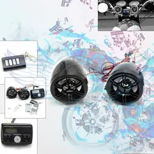 Motorcycle ATV Bike Handlebar FM Radio MP3 player iPod Stereo Sound System Waterproof with 2 Speakers Motorcycle Music Speakers