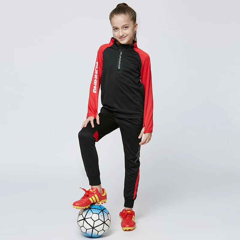 Soccer Jerseys Kids Men Women Soccer Jerseys Sets Uniform Pockets Long Football Training Suit Girl Football Kits Sportswear