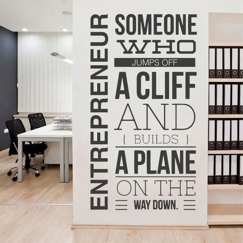 Entrepreneur Office Motivational Quote Art Wall Sitcker Vinyl Business
