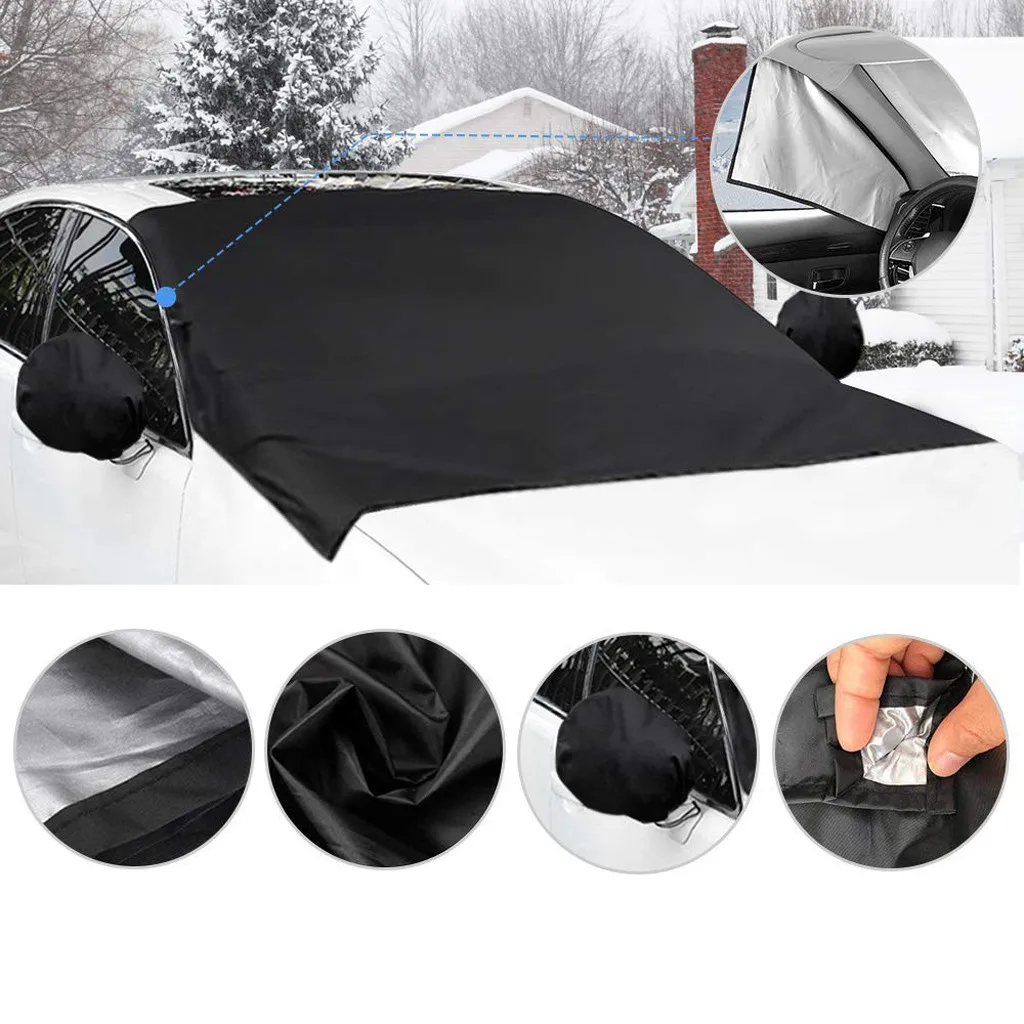 

CARPRIE Car Covers full protection Windshield Cover Universal Fornt Rear Sun Shade protector snow winter Block 212X150cm Jly2