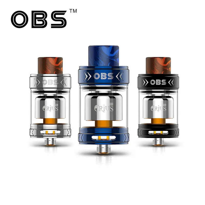 

Original OBS Crius II RTA 25mm 3.5ml Capacity Rebuildable Tank Vaporizer Atomizer rebuildable wire electronic cigs