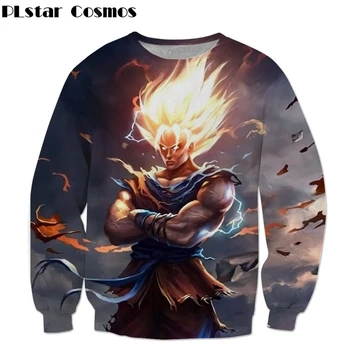 

PLstar Cosmos Classic Anime Dragon Ball Z Men Women Long Sleeve Outerwear Angry GoKu Sweatshirt Hipster 3D Crewneck Pullover