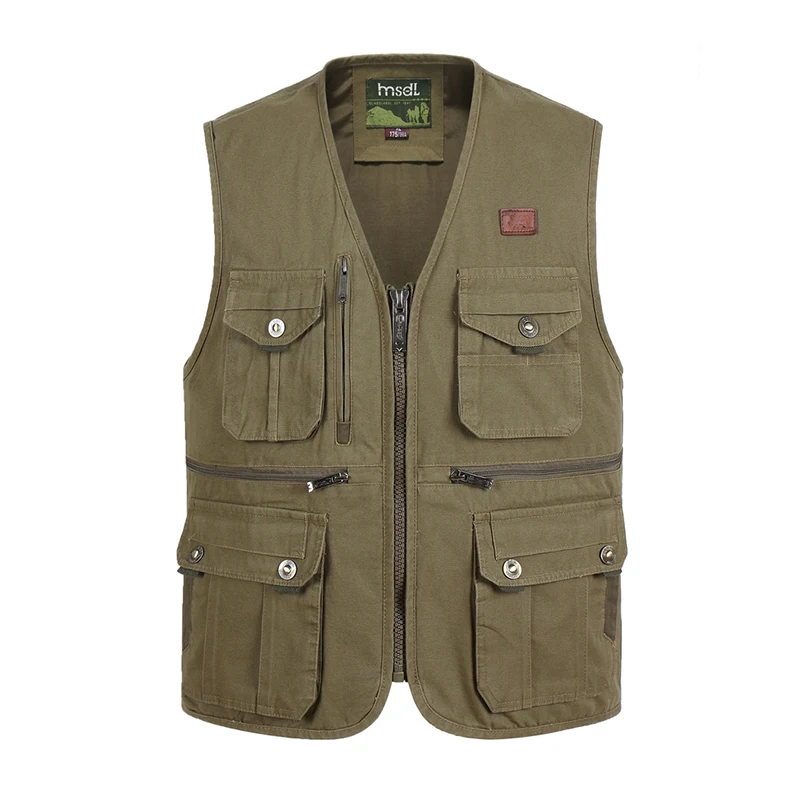 

Casual Thin Sleeveless Vest Summer For Men With Many Pockets Male Classic Photographer Tool 5 Colors Waistcoat Outerwear Jacket