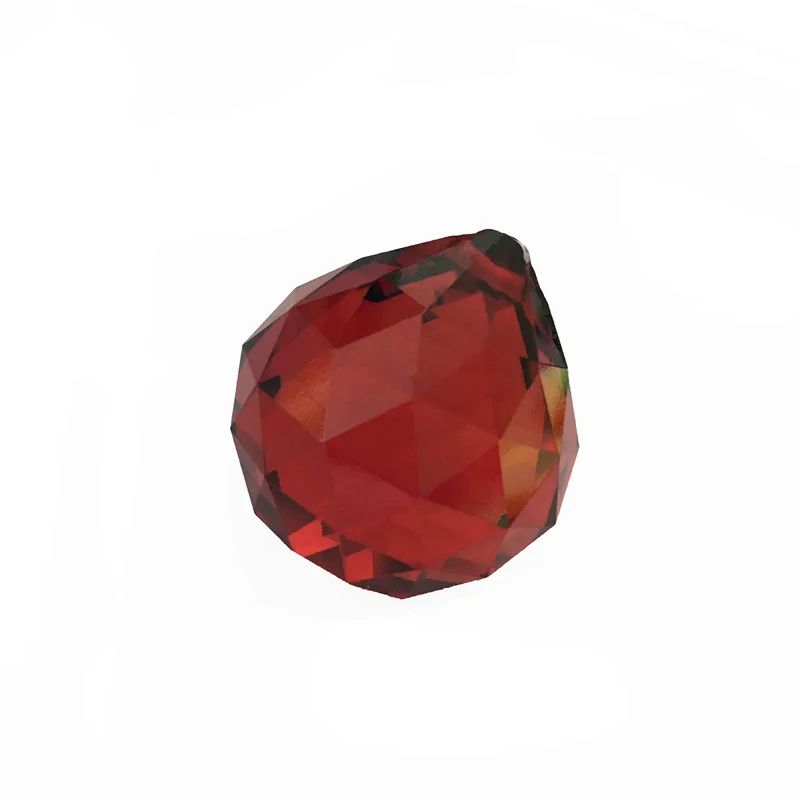 40 шт./партия, 40 мм красный цвет Кристальный шар-светильник, хрустальная люстра шар для бисерной занавески кулон