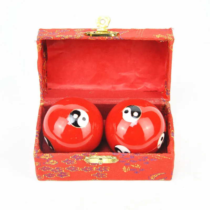 Традиционные китайские упражнения для здоровья шары для снятия стресса с колокольчиком для улучшения суставов, кровообращения, сна и меня - Цвет: Красный