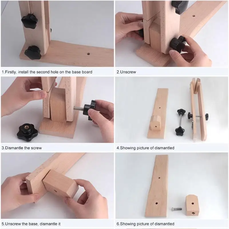 Diy Регулируемый кожаный зажим для хранения деревянных инструментов рукоделия