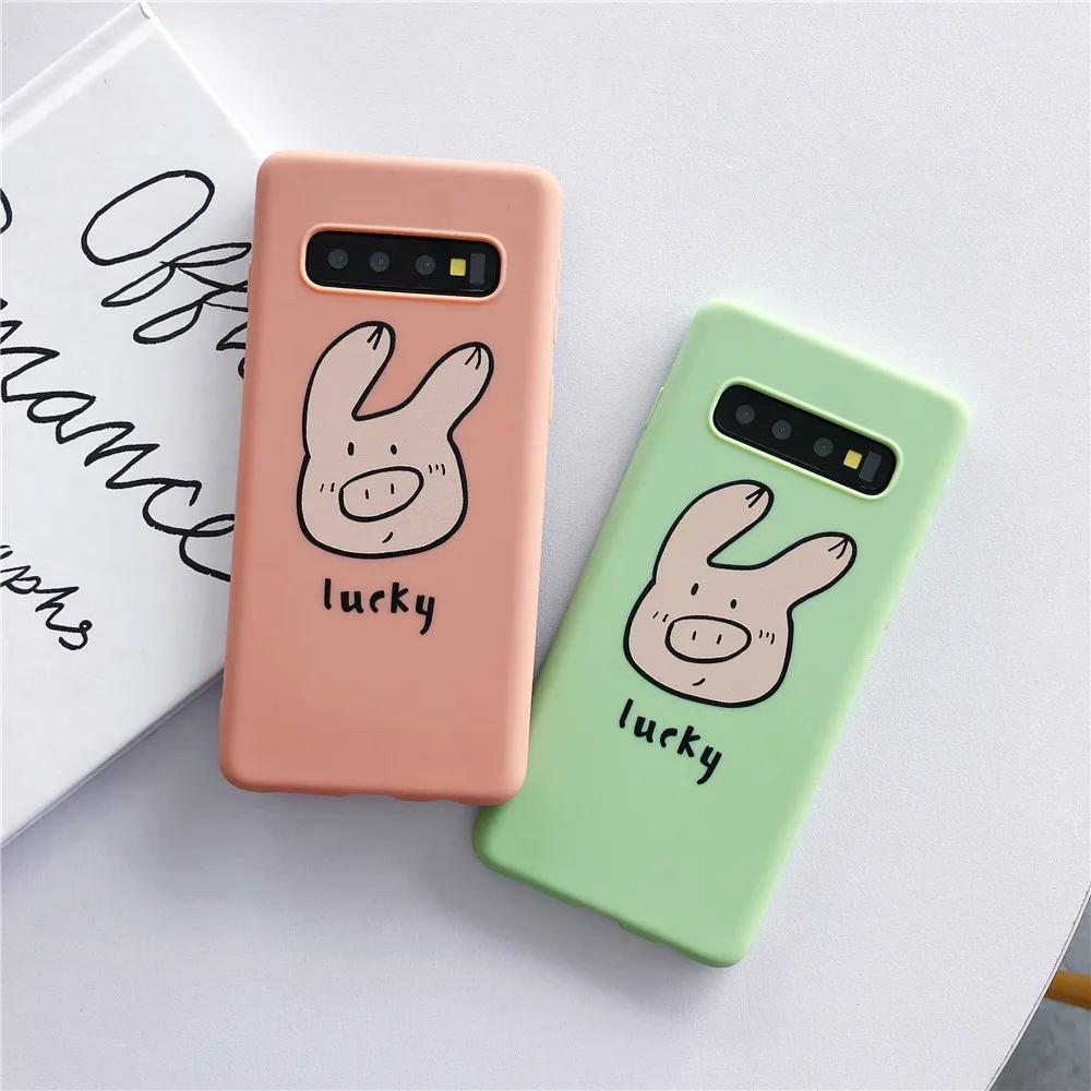 Cute Pig Case For Samsung Galaxy S10 S10e S9 S8 Note 9 8 Cover Soft Silicone TPU Phone Cases For Samsung S9 S8 S10 Plus S10+     (13)