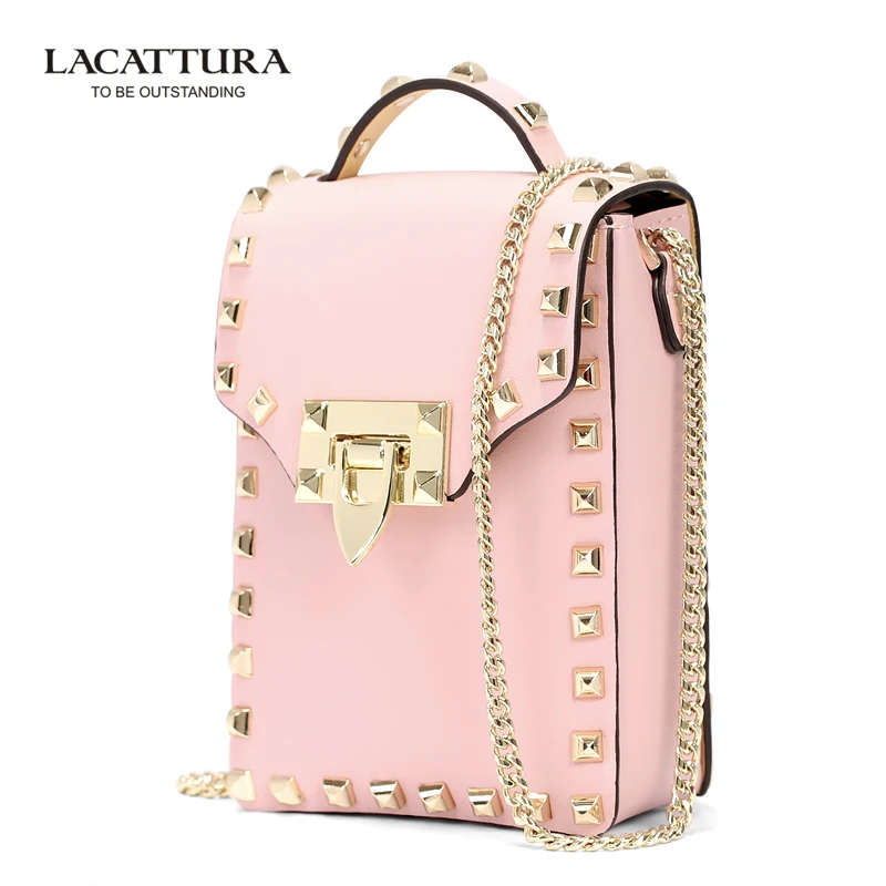 

A1315 2017rivet evening bag women's banquet bag day clutch for iphone female candy color Small Cross Body Bags Cell Phone pink