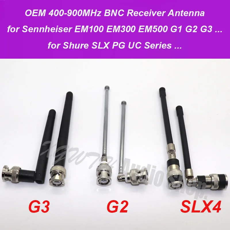 2 Pz Oem Bnc Uhf Microfono Senza Fili Antenna Per Sennheiser Em100 Em300 G1 G2 G3 Serie O Shure Slx Pg Uc Serie Mic Antenna
