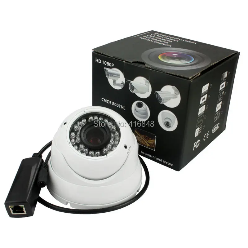 

1.0MP HD 720P Mini Dome IP Camera POE home Security IR Onvif Waterproof cctv camera with 2.8-12mm varifocal lens