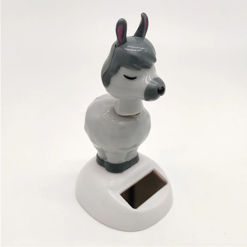 Fun Solar Powered Dancing Alpaca Animal Figurine - Swing Figure Model Educational Solar Toy Desk Decoration